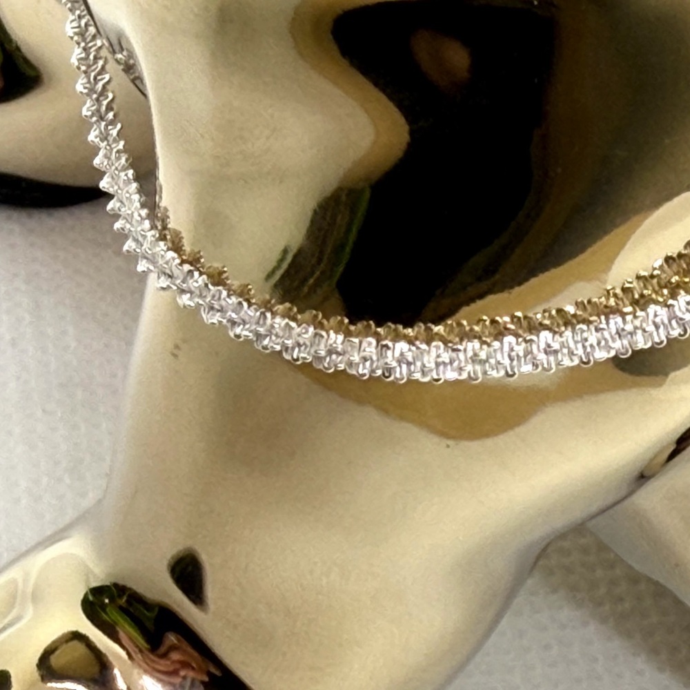 Delicate .925 Sterling Silver 6” Rope Chain Bracelet - Picture 4 of 5